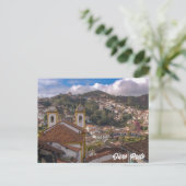 Ouro Preto、Minas Gerais、ブラジルのタウンビュー ポストカード (スタンド正面)