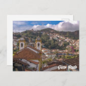 Ouro Preto、Minas Gerais、ブラジルのタウンビュー ポストカード (正面/裏面)