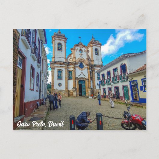 Ouro Preto, Minas Gerais, Brasil, Church ポストカード (正面)