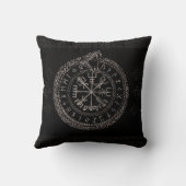 OuroborosおよびrunesとのVegvisir クッション (裏面)