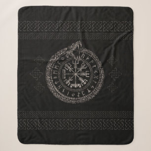 OuroborosおよびrunesとのVegvisir シェルパブランケット