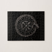 OuroborosおよびrunesとのVegvisir ジグソーパズル (横)