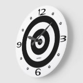 Ourprey Home Room壁ターゲット弾丸穴B&W ラージ壁時計 (傾斜)