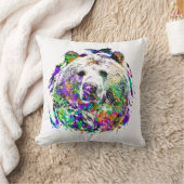 Ours Brun Animal Forêt Sauvage Jungle Nature Monde クッション (ブランケット)