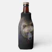 Ours Brun Grizzly Animal Vie Sauvage Forêt Jungle  ボトルクーラー (ボトル正面)