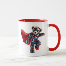 Ours courageux en armure futuriste. マグカップ