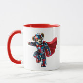 Ours courageux en armure futuriste. マグカップ (左)