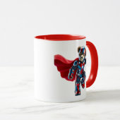 Ours courageux en armure futuriste. マグカップ (正面右)