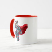 Ours courageux en armure futuriste. マグカップ (正面左)
