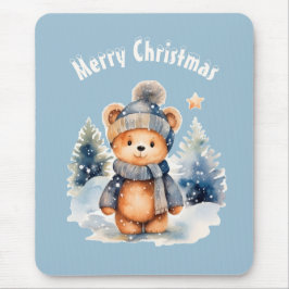 Ours en peluche dans la forêt, personnalisé マウスパッド