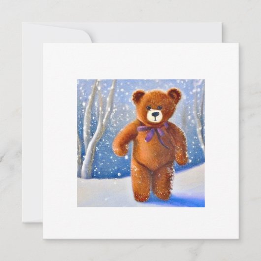 Ourson dans la neige カード (正面)