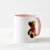 Ourson en peluche sagement assis. マグカップ (正面右)