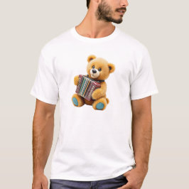 Ourson mignon jouant de l’accordéon. tシャツ