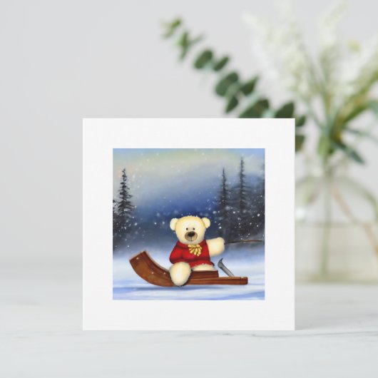 Ourson sur une luge dans la neige (スタンド正面)