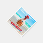 Ourster Dude Chillin'でビーチで泳ぐトランクス スタンダードカクテルナプキン (角)