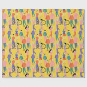 OutとAbout Peopleのパターン ラッピングペーパー (フラット)