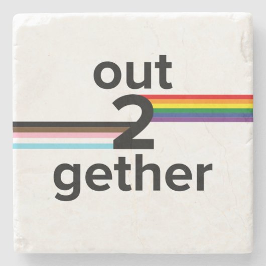 Out2gether drinks coaster ストーンコースター (正面)