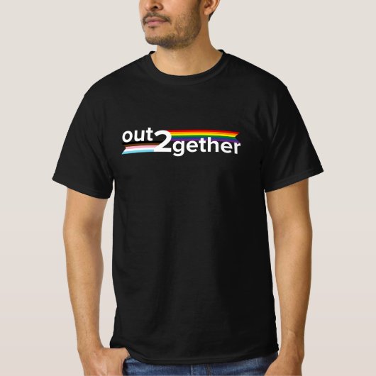 Out2gether Tシャツのダークカラー Tシャツ (正面)