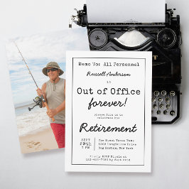 Out おもしろい of Office Forever Retirementパーティーメモ 招待状