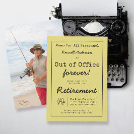 Out おもしろい of Office Forever Retirementパーティーメモ 招待状
