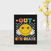 Out 8学年卒業式の最終日 カード (黄色い花)