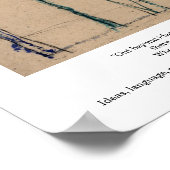 Out Beyondアイディアの詩by Rumi ポスター (角)