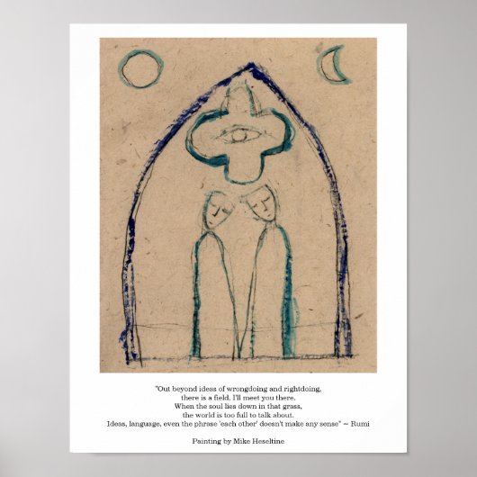 Out Beyondアイディアの詩by Rumi ポスター (正面)
