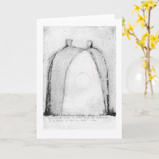 Out Beyond詩by Rumi Card カード (黄色い花)