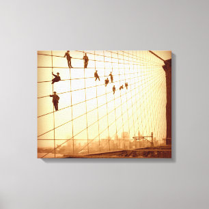 ''Out Brooklyn ぶら下がった Bridge Cables Wall Art キャンバスプリント