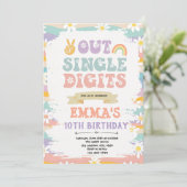 Out digits peace 独身の birthday招待状 招待状 (スタンド正面)