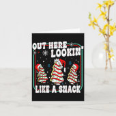 Out Here Lookin' Like A Snack Christmas Cakes Debb カード (黄色い花)