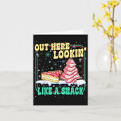 Out Here Lookin' Like A Snack Christmas Cakes Debb カード (黄色い花)