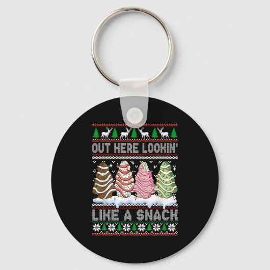 Out Here Lookin' Like A Snack Christmas Cakes Debb キーホルダー (正面)