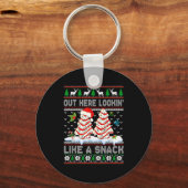 Out Here Lookin' Like A Snack Christmas Cakes Debb キーホルダー (正面)