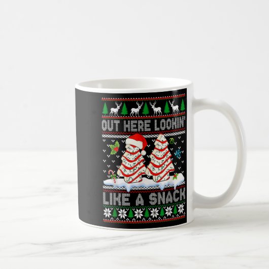 Out Here Lookin' Like A Snack Christmas Cakes Debb コーヒーマグカップ (右)