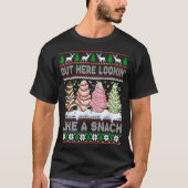 Out Here Lookin' Like A Snack Christmas Cakes Debb Tシャツ (正面)