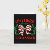 Out Here Lookin Like A Snack Funny Christmas Coque カード (黄色い花)