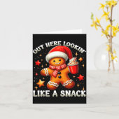Out Here Looking Like A Snack Funny Boujee Xmas Gi カード (黄色い花)