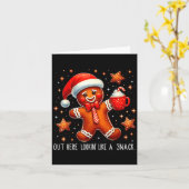 Out Here Looking Like A Snack Funny Boujee Xmas Gi カード (黄色い花)