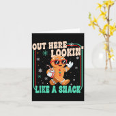 Out Here Looking Like A Snack Funny Boujee Xmas Gi カード (黄色い花)