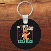 Out Here Looking Like A Snack Funny Boujee Xmas Gi キーホルダー (正面)