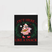 Out Here Looking Like A Snack Funny Christmas Tree カード (正面)