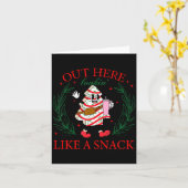 Out Here Looking Like A Snack Funny Christmas Tree カード (黄色い花)