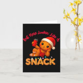 Out Here Looking Like A Snack Funny Xmas Light Gin カード (黄色い花)