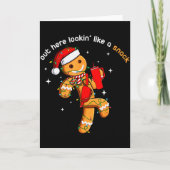 Out Here Looking Like A Snack Funny Xmas Light Gin カード (正面)