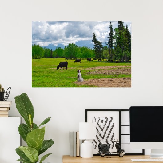 Out in the Pasture Poster ポスター (ホームオフィス)