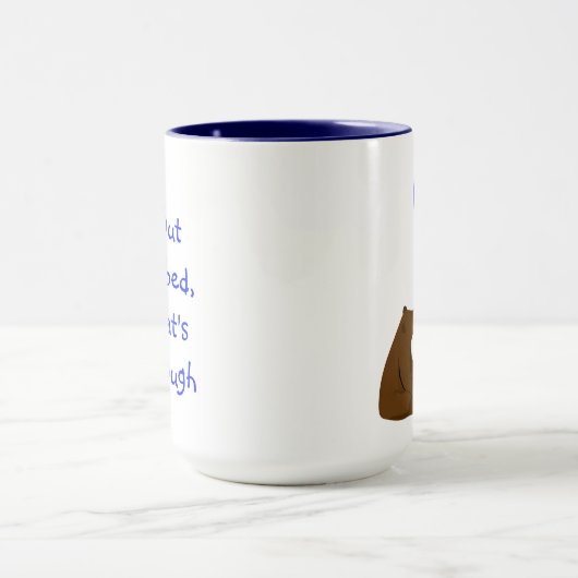 Out of Bed That's Enough Fun Balloon Bear Quote マグカップ (中央)