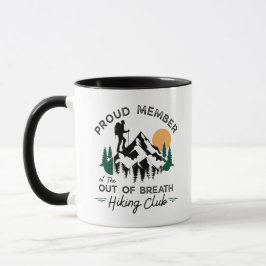 Out of Breath Hiking Club Funny マグカップ