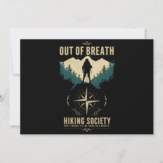 Out of Breath Hiking Societyハイカー自然ラブ 招待状 (正面)