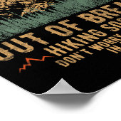 Out Of Breath Hiking Society Funny Mountain Climbi ポスター (角)